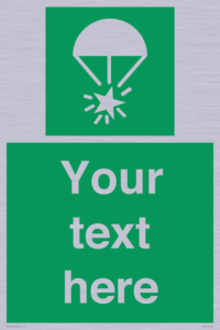 Custom sign safe condition Rocket parachute flare